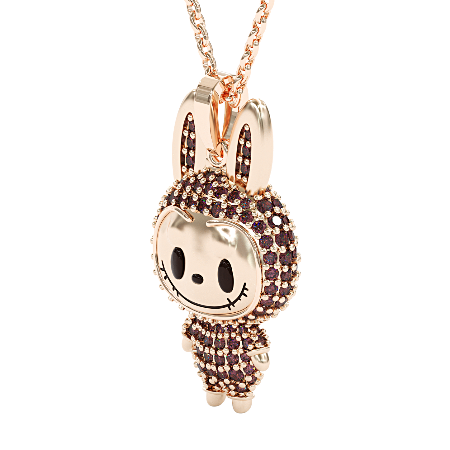 Jorrio handmade cute & mischievous grinning elve pendant sterling silver necklace