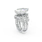Jorrio 3 CT Marquise Cut Created 2 PCS Diamond Sterling Silver Bridal Set Wedding Ring