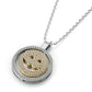 Jorrio handmade yellow round sterling silver smiley necklace