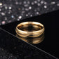 Jorrio Wide version Gold simple style Anniversary Couple Rings Set