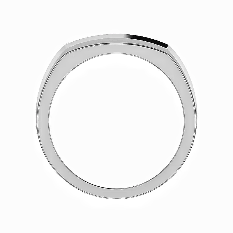 Jorrio Handmade 0.5CT Sleek Line Minimalist Channel-set Moissanite Men’s Sterling Silver Ring