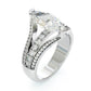 Jorrio handmade 3ct marquise cut vintage sterling silver wedding engagement ring