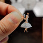 Jorrio handmade fashion dancing girl sterling silver earrings