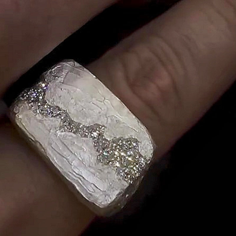 Jorrio handmade breaker slab matte finish men's ring