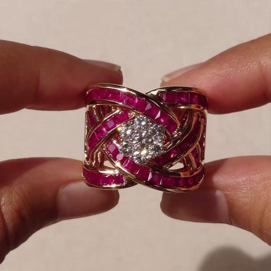 Jorrio handmade round cut fashion sterling silver wedding ring