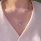 Jorrio handmade radiant bow fashion diamond sterling silver necklace