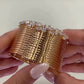 Jorrio handmade pear cut vintage copper plated gold bracelet