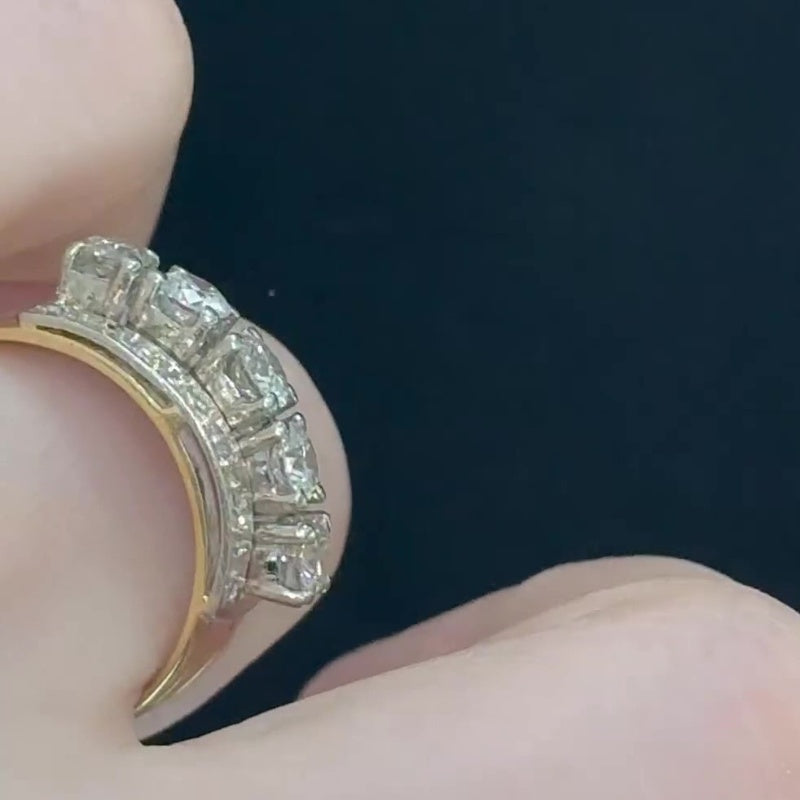 Jorrio handmade timeless sparkle round cut vintage-inspired men's ring
