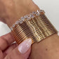 Jorrio handmade pear cut vintage copper plated gold bracelet