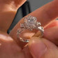 Jorrio handmade 2ct round cut sterling silver moissanite engagement ring