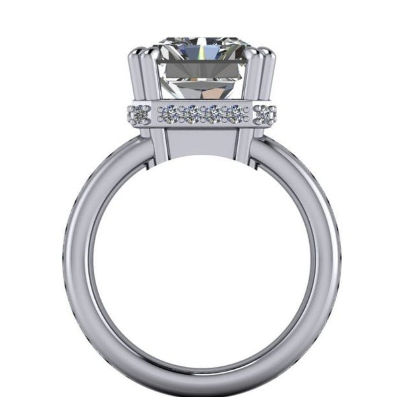 Jorrio handmade bold & statement radiant cut channel-set men's wide band ring