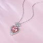 Jorrio handmade Heart Pink Necklace sterling silver diamond necklace