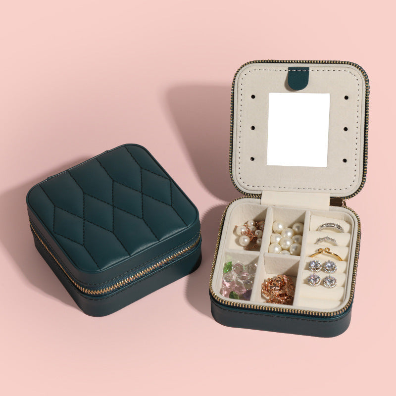 Jorrio portable zipper cosmetic jewelry case