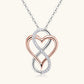 Jorrio handmade stylish heart moissanite sterling silver necklace