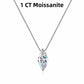 Jorrio handmade 1ct marquise cut vintage Moissanite sterling silver necklace