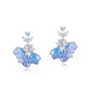 Jorrio Handmade Blue Iris Enamel Sterling Silver Earrings