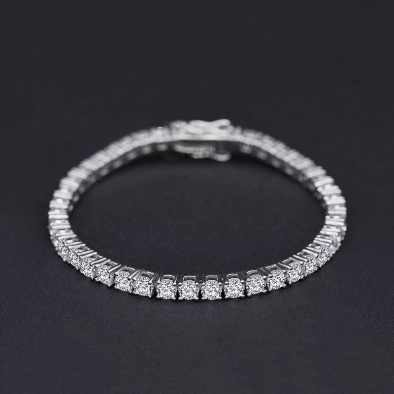 Jorrio handmade round cut ring&bracelet vintage sterling silver jewelry set