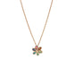 Jorrio handmade colorful jasmine flower sterling silver necklace