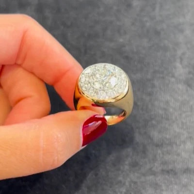Jorrio handmade gold 3ct round cut diamond sterling silver engagement ring