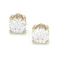 Jorrio gold 2ct round cut classic Moissanite sterling silver earrings