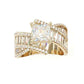 Jorrio handmade gold 2ct princess cut sterling silver engagement ring