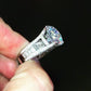 Jorrio handemade 10ct round cut vintage sterling silver engagement ring