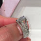 Jorrio handmade pear cut created diamond sterling silver engagement ring