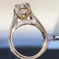 Jorrio round cut created diamond sterling silver engagement ring