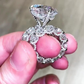 Jorrio classic heart shaped created diamond sterling silver wedding bridal set