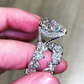 Jorrio classic heart shaped created diamond sterling silver wedding bridal set