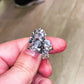 Jorrio handmade classic heart shaped diamond sterling silver wedding engagement ring