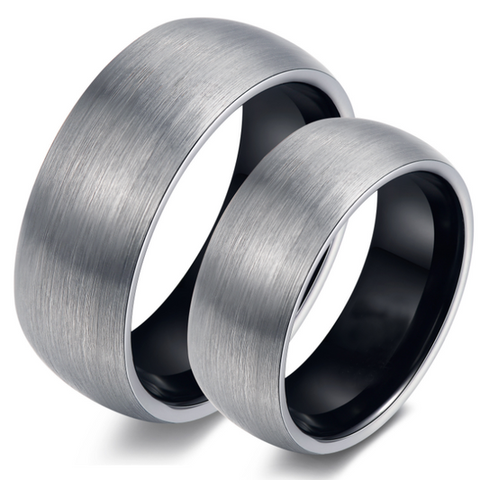 Jorrio Dark grey Titanium Steel MEN'S Wedding Ring Men's Band
