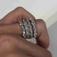 Jorrio handmade created diamond sterling silver bridal set women's band