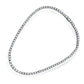 Jorrio round cut sterling silver diamond handmade necklace
