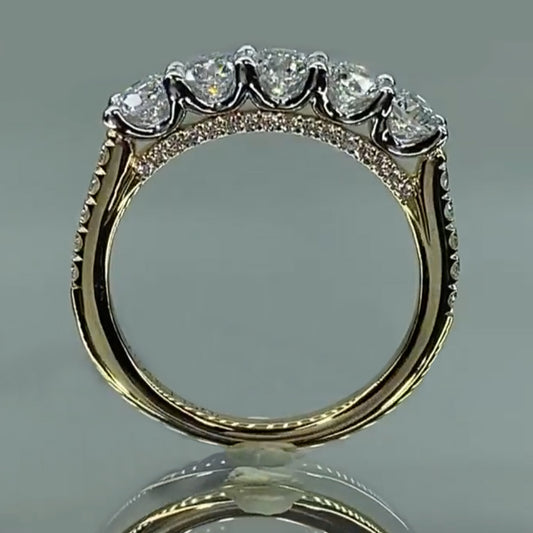 Jorrio handmade created diamond sterling eternity silver wedding band