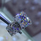 Jorrio handmade radiant cut vintage handmade sterling silver engagement ring wedding ring
