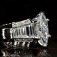Jorrio handmade classic style created diamond sterling silver engagement ring