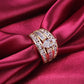 Jorrio handmade created diamond marquise cut gold plated anniversary ring wedding ring
