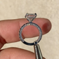 Jorrio cushion cut 5 ct created diamond sterling silver vintage wedding ring engagement ring