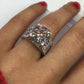 Jorrio handmade 5ct round cut created diamond sterling silver engagement ring
