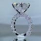 Jorrio handmade radiant cut created diamond sterling silver wedding ring