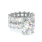 Jorrio round cut vintage sterling silver created diamond bridal set wedding ring