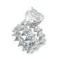Jorrio handmade classic heart shaped created diamond sterling silver wedding bridal set