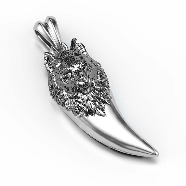Jorrio Handmade Wolf Sterling Silver Necklace