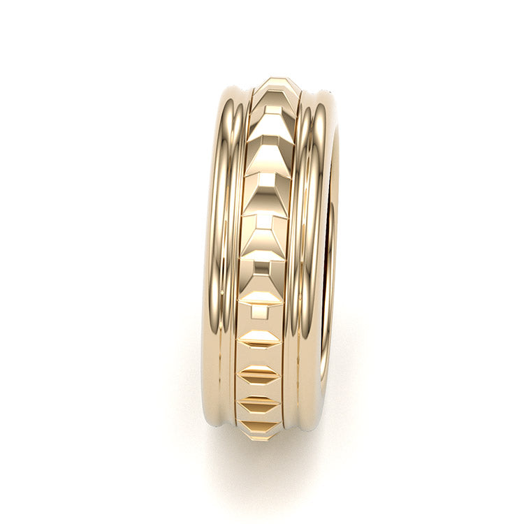 Jorrio classic gold plated sterling silver simple style wedding ring men's band