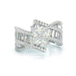 Jorrio princess cut wedding ring anniversary ring sterling silver ring