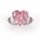 Jorrio vintage handmade  heart cut created diamond sterling silver wedding ring