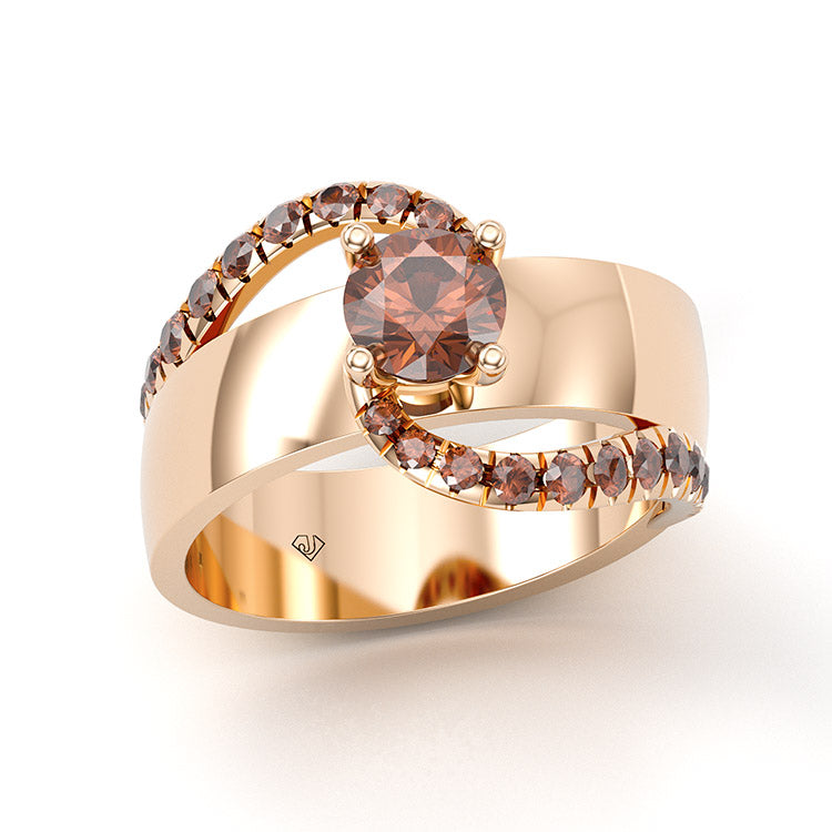 Jorrio handmade classic round cut sterling silver engagement ring wedding ring