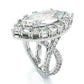 Jorrio handmade classic marquise cut created diamond sterling silver engagement ring