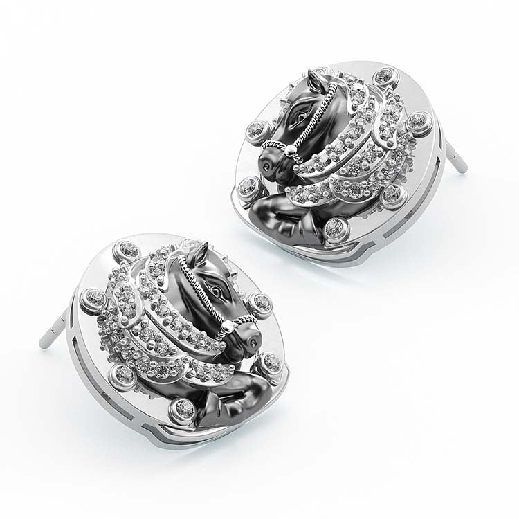 Jorrio Handmade Classic Horse Necklace & Earrings Jewelry Set